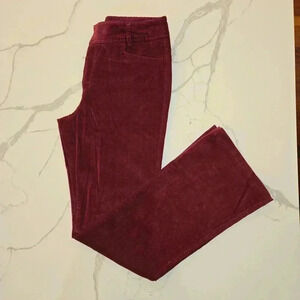 MetroStyle Corduroy High Rise Flare Stretch Trouser Jean  Womens Size 8 Tall